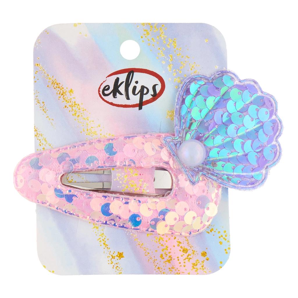 Eklips Pink Oyster Snap Hair Clips for Kids