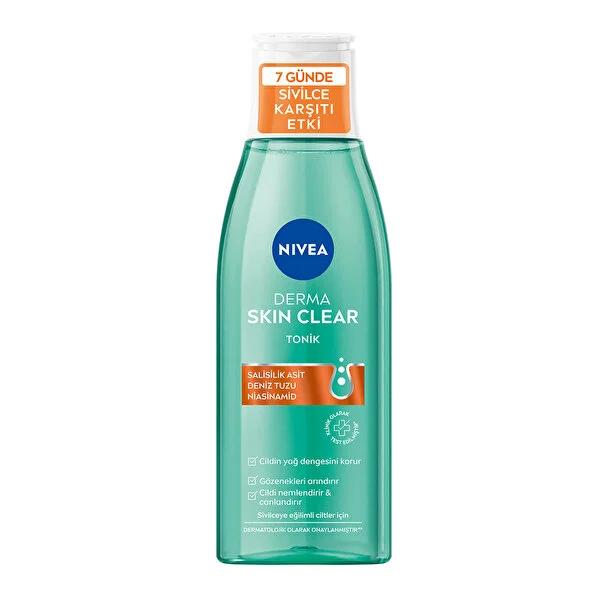 Nivea Derma Skin Clear Acne Treatment Toner with Salicylic Acid &amp; Niacinamide - 6.76 fl oz Anti-Acne Toner for Oily Skin Nivea Acne Treatment Toner - Salicylic Acid &amp; Niacinamide Acne Treatment Toner, Salicylic Acid Toner, Niacinamide Toner, Anti-acne skincare, Oily skin toner, Acne prone skin care, Skincare for oily skin, Dermatologically tested toner, Toner with Salicylic Acid, Toner with Niacinamide, Nivea Derma Skin Clear, Acne reduction, Pore minimization, Moisturizing toner, Oil control toner