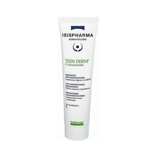 Isis Pharma Teen Derm K Concentrate: Oil Control, Acne & Blemish Reduction | Glycolic & Salicylic Acid Exfoliating Serum - Nighttime Oily Skin Treatment, 1.01 fl oz Isis Pharma Teen Derm K: Oily Skin & Acne Treatment oily skin treatment, acne concentrate, glycolic acid peel, salicylic acid serum, non-greasy skincare, teen derm k, oil control face treatment, skin exfoliating serum, Isis Pharma, nighttime oily skin treatment, Facial Skincare Concentrate, oily skin, acne-prone skin, blemish reduction, chemical