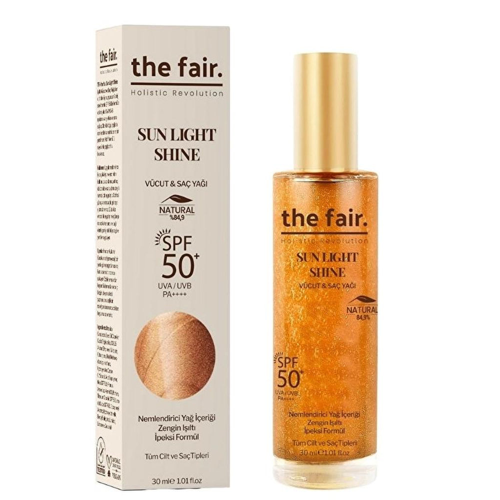 the fair. Sun Light Shine SPF50 Shimmering Sun Oil 100 ml