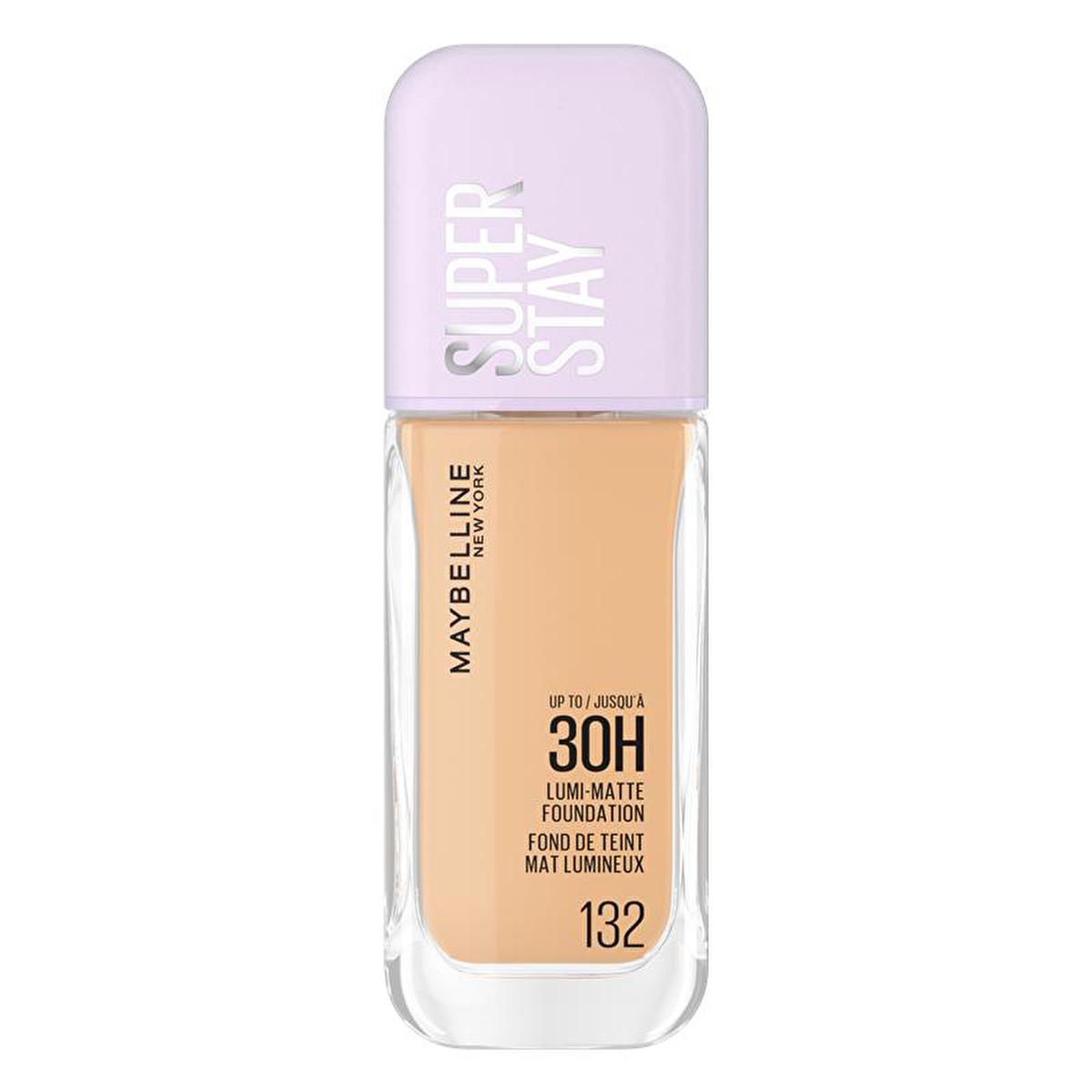 Maybelline New York Super Stay Lumi Matte Foundation - Long-Lasting, Matte Finish, 132 Maybelline Super Stay Lumi Matte Foundation - Long-Lasting Matte Makeup Maybelline Super Stay Lumi Matte Foundation, Long-lasting foundation, Matte finish makeup, Lightweight foundation, Foundation for various skin tones, Makeup for daily use, Durable makeup, Natural-looking foundation, Foundation with amino acid pigments