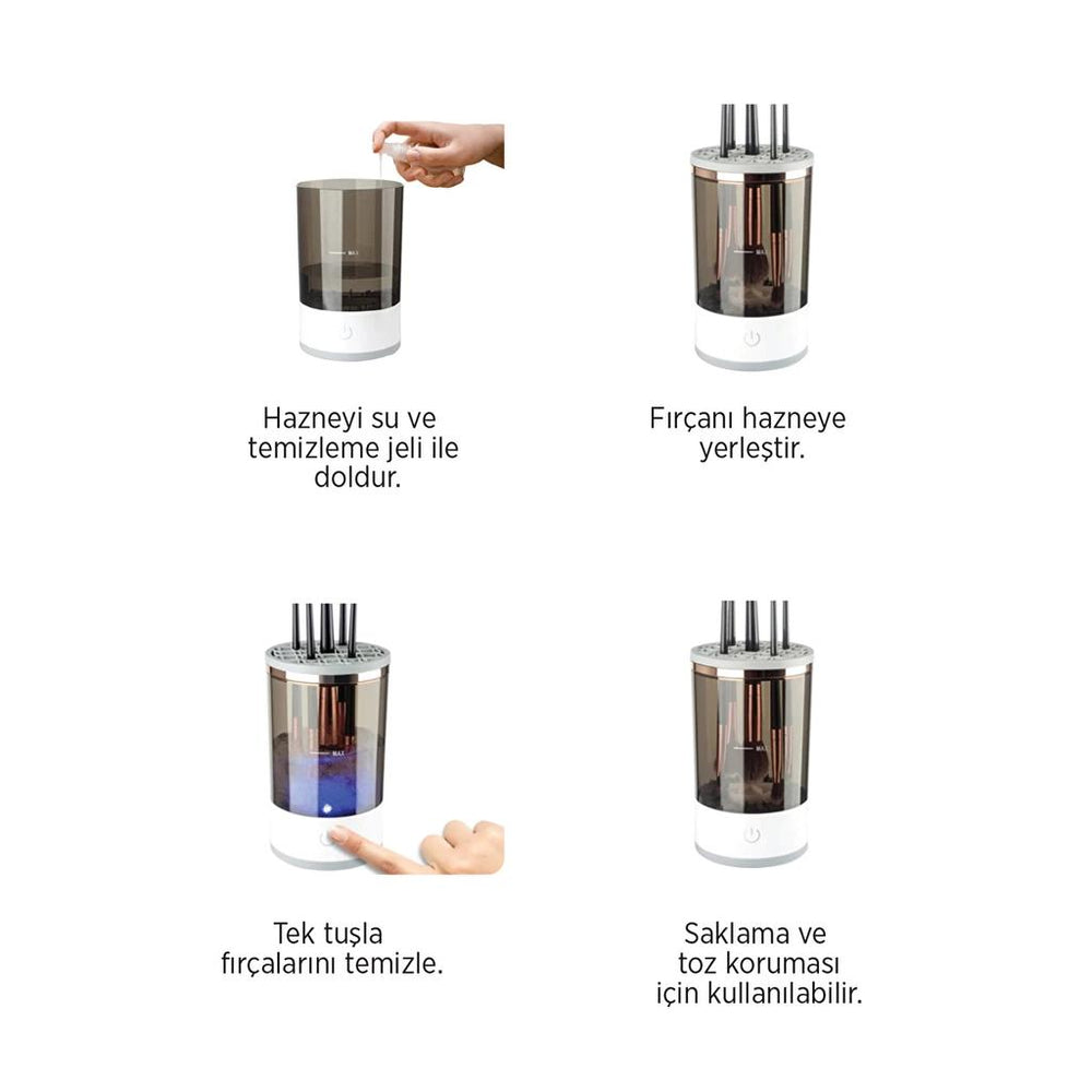 Polosmart Automatic Makeup Brush Cleaner Device for Deep Cleaning