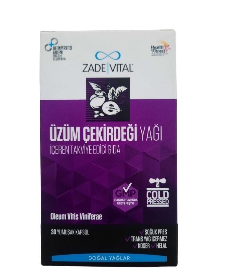 Zade Vital Grape Seed Oil 500mg - 30 Capsules: Natural Antioxidant, Cold-Pressed Beauty & Health Supplement - image 2