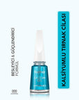 Flormar Calcium Gel Nail Strengthening Base Coat & Nail Polish - Nourishing, Glossy Finish, Nail Care for Weak - view 3