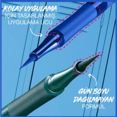 Maybelline Hyper Precise All Day Liquid Liner - Precise, Long-Lasting Eye Makeup, 720 Parrot Blue - view 6