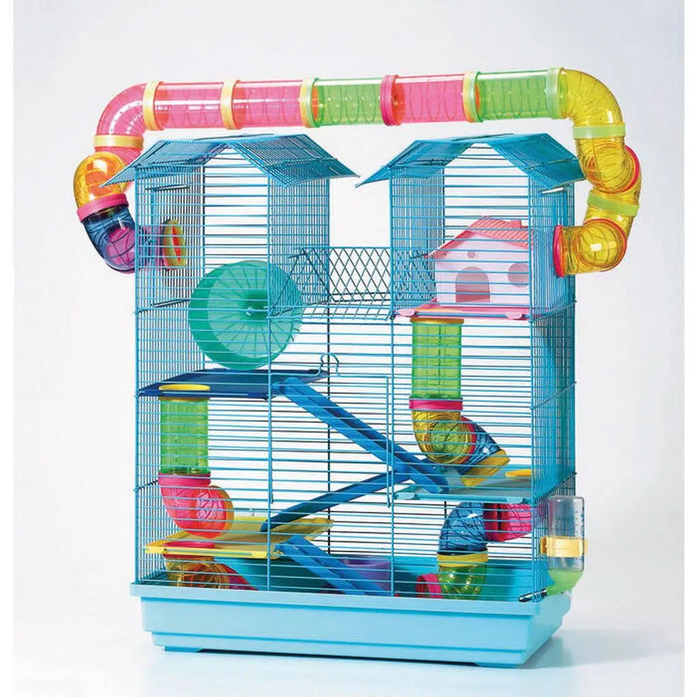 Oripet Hamster Cage with Tubes & Multi-Level Play Area 47x30x59cm