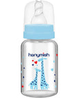 Hanymish Glass Baby Bottle for Easy Feeding 125 ml