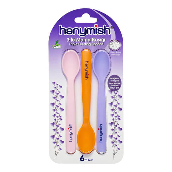 Hanymish Baby Feeding Spoon Set for Easy Mealtime 3 Pieces