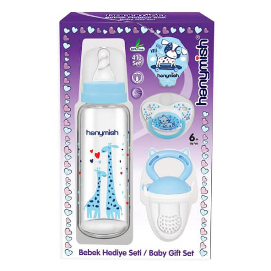 Hanymish 652 Baby Feeding Set with Bowl and Spoon in Pink