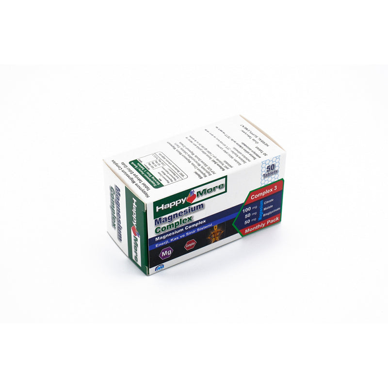Happymore Magnesium Complex Triple Support Supplement 50 Tablets