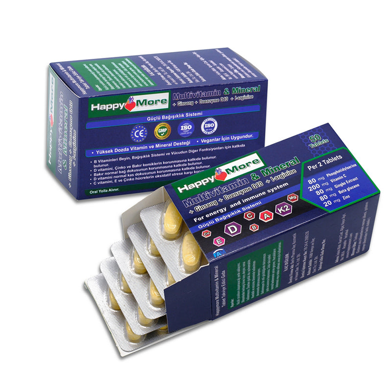 Happymore Multivitamin &amp; Mineral Daily Supplement 50 Tablets