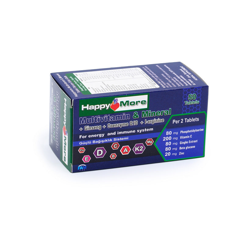 Happymore Multivitamin &amp; Mineral Daily Supplement 50 Tablets