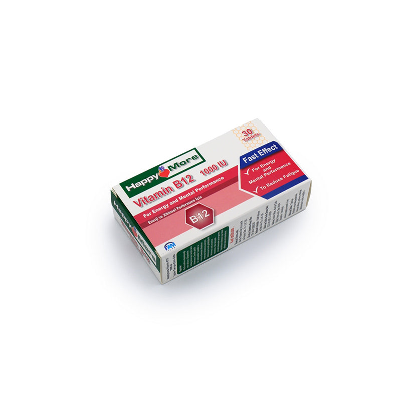 Happymore Vitamin B12 High Potency Supplement 30 Tablets