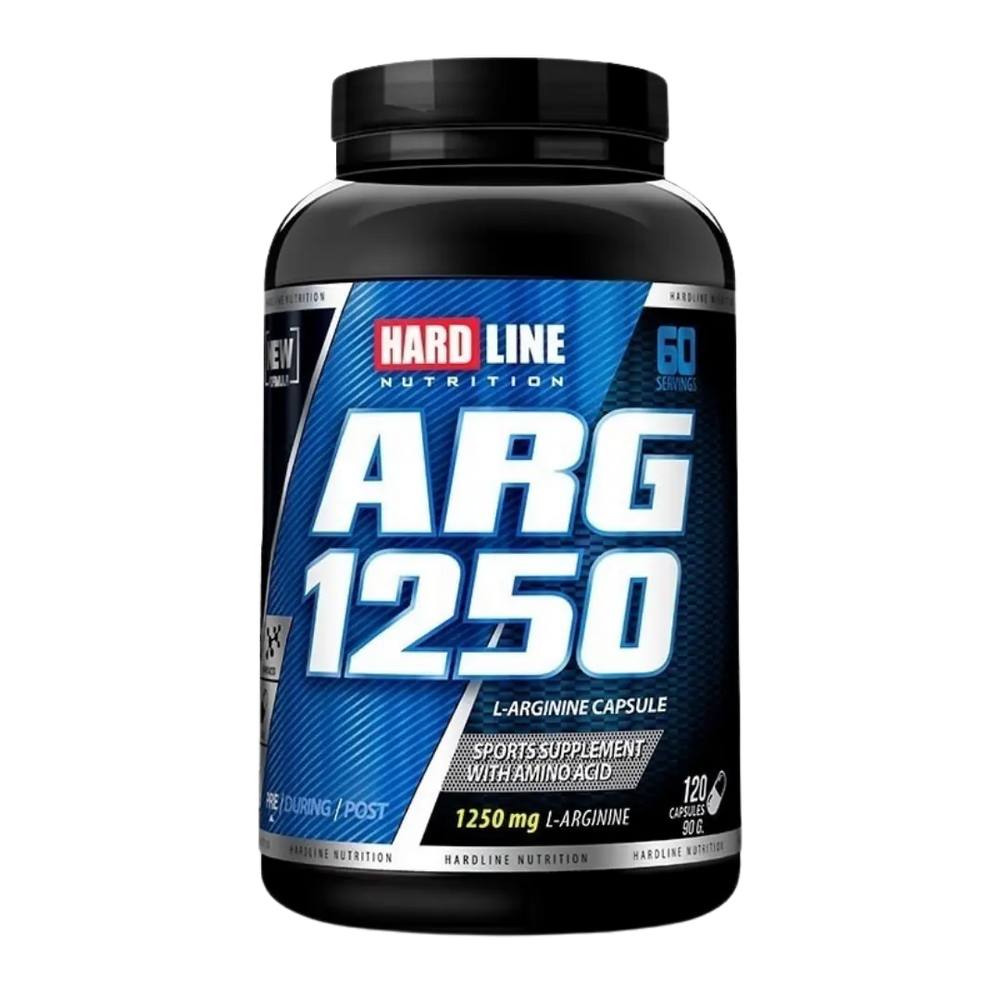 Hardline Arg 1250 Capsules, 120 Count Supplement Bottle