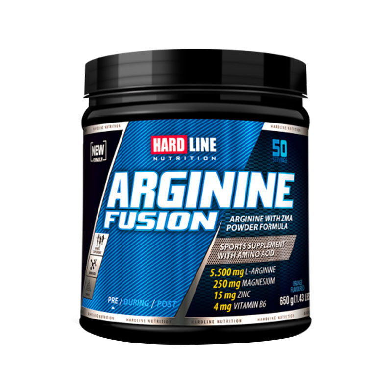 Hardline Arginine Fusion Orange Pre-Workout Supplement 650g