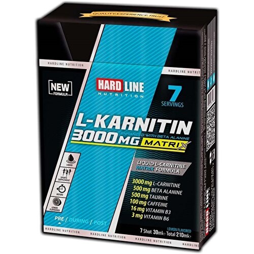 Hardline L-Carnitine Matrix 3000 Mg 7 Ampoules Hardline L-Carnitine Matrix 3000 Mg 7 Ampoules