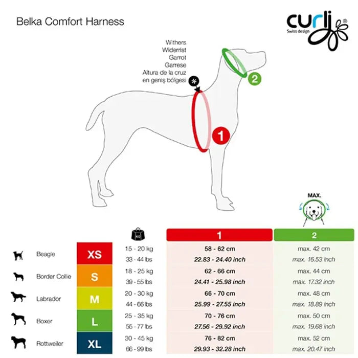 Curli Belka Comfort Harness Ergonomic Dog Vest Black Small