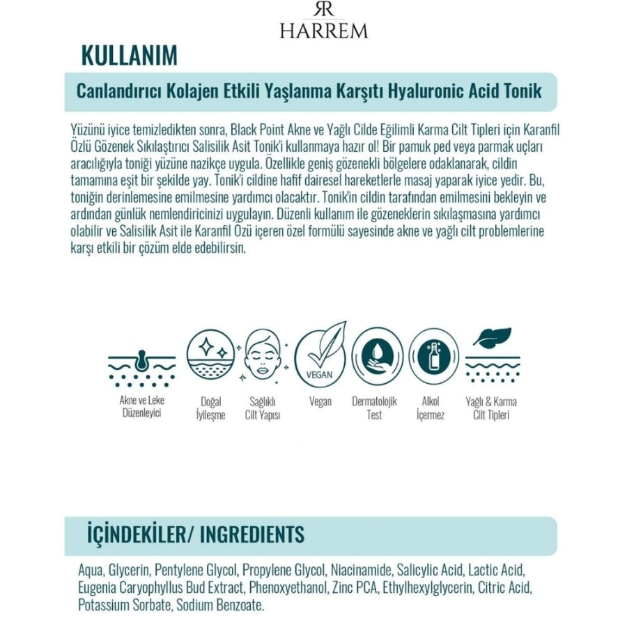 Harrem Salicylic Acid Pore Tightening Toner for Oily Skin 200ml