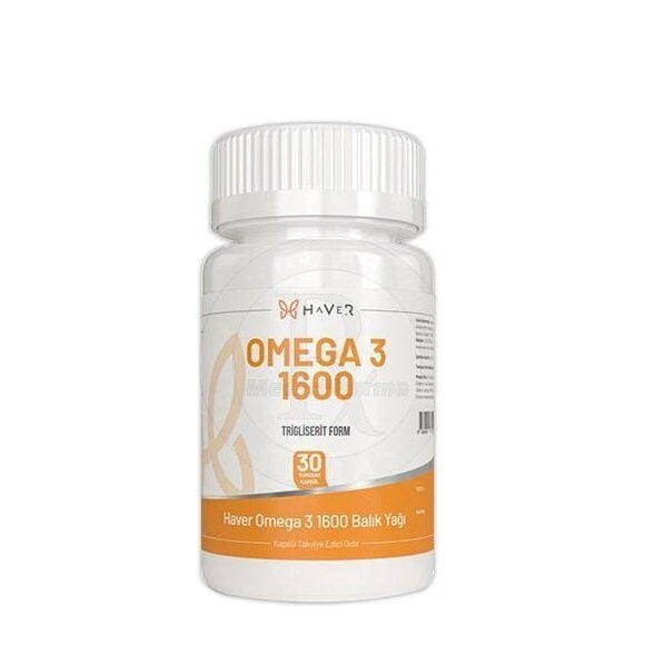 Haver Omega 3 1600 Fish Oil Dietary Supplement 30 Capsules
