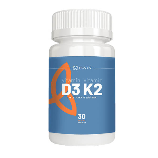 Haver Farma Vitamin D3 &amp; K2 Bone Support Supplement 30 Tablets