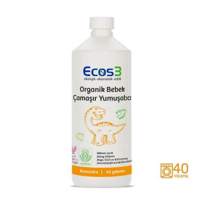 Ecos3 Organic Baby Fabric Softener 1000ml - Gentle, Eco-Friendly Laundry Solution for Sensitive Skin Ecos3 Organic Baby Fabric Softener - Gentle & Eco-Friendly organic baby fabric softener, natural laundry softener, hypoallergenic baby clothes care, eco-friendly fabric softener, SLS and SLES free laundry product, gentle baby laundry, eco-friendly household items, baby care products, natural baby products, sensitive skin care, organic laundry products