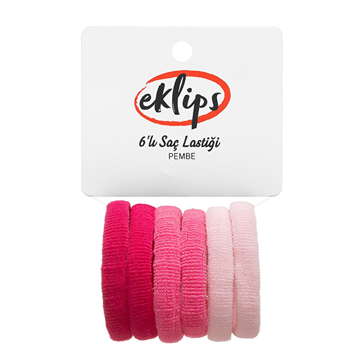 Eklips 6-Pack Pink Hair Ties for Women - Soft Elastic Hair Bands for Long Hair Styling Eklips Pink Hair Ties - 6 Pack Soft Elastic Hair Bands hair ties, pink hair ties, elastic hair bands, hair accessories, styling hair products, long hair solutions, hair care accessories, women's hair ties, pink hair accessories, hair styling tools, fashion hair ties, soft hair ties