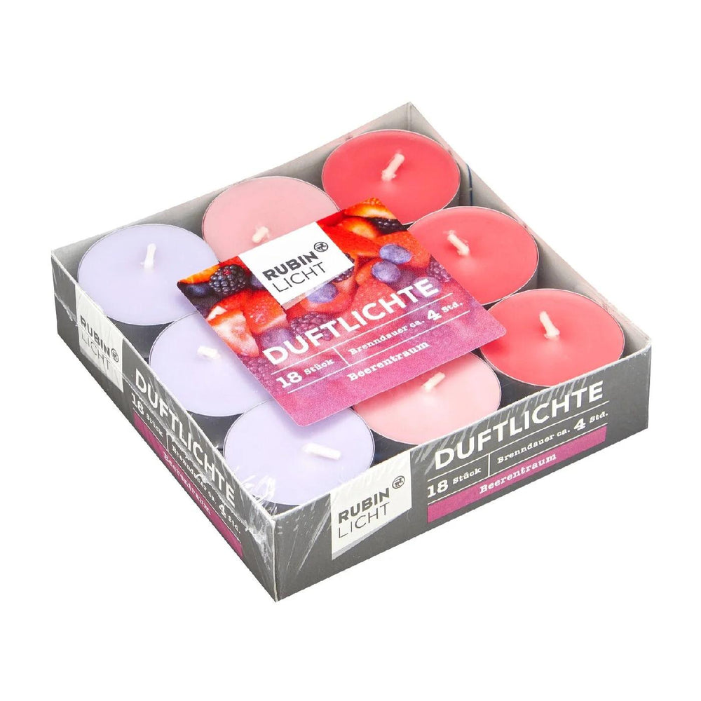 Rubinlicht Fruit Dream Scented Tealight Candles 18-Pack