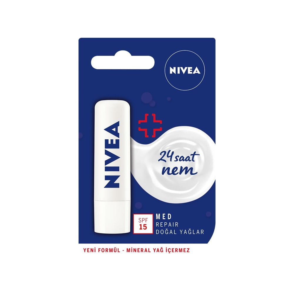 Nivea Lip Stick Med Repair SPF15 - 24 Hour Moisturizing Lip Care with SPF Protection - image 2