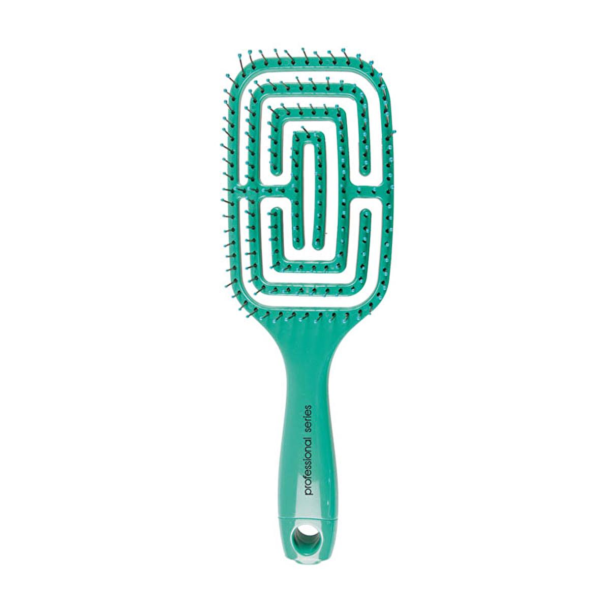Nascita Pro Hair Brush - Gentle Detangling for Sensitive Hair, Green - 19 Nascita Pro Hair Brush for Sensitive Hair hair brush, sensitive hair care, gentle detangling, flexible hair brush, green hair brush, hair care tools, detangling brush, hair brush for sensitive scalp, gentle hair brush, Nascita Pro, hair care, beauty tools, personal care