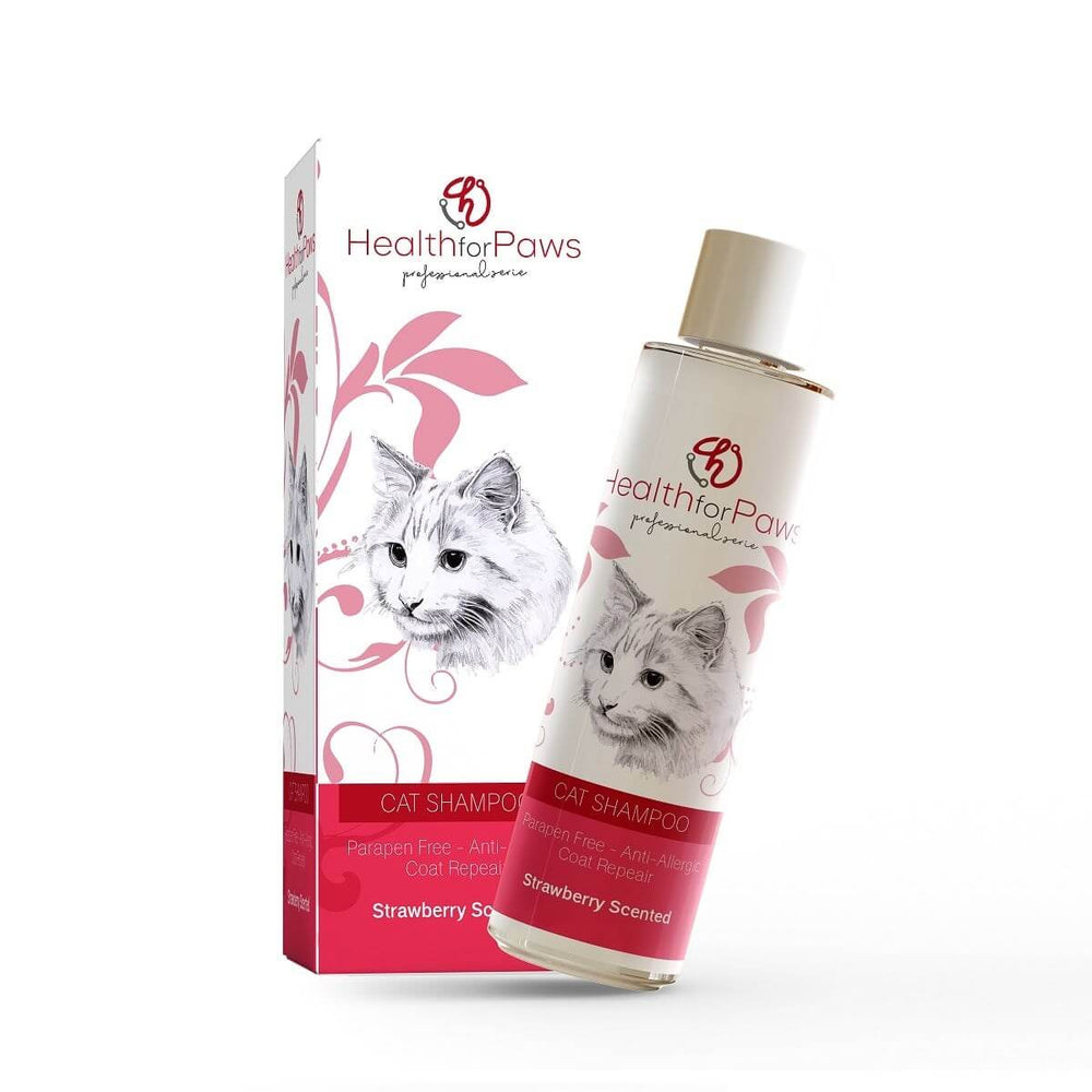 Health For Paws Strawberry Cat Shampoo for Shiny Fur 250ml