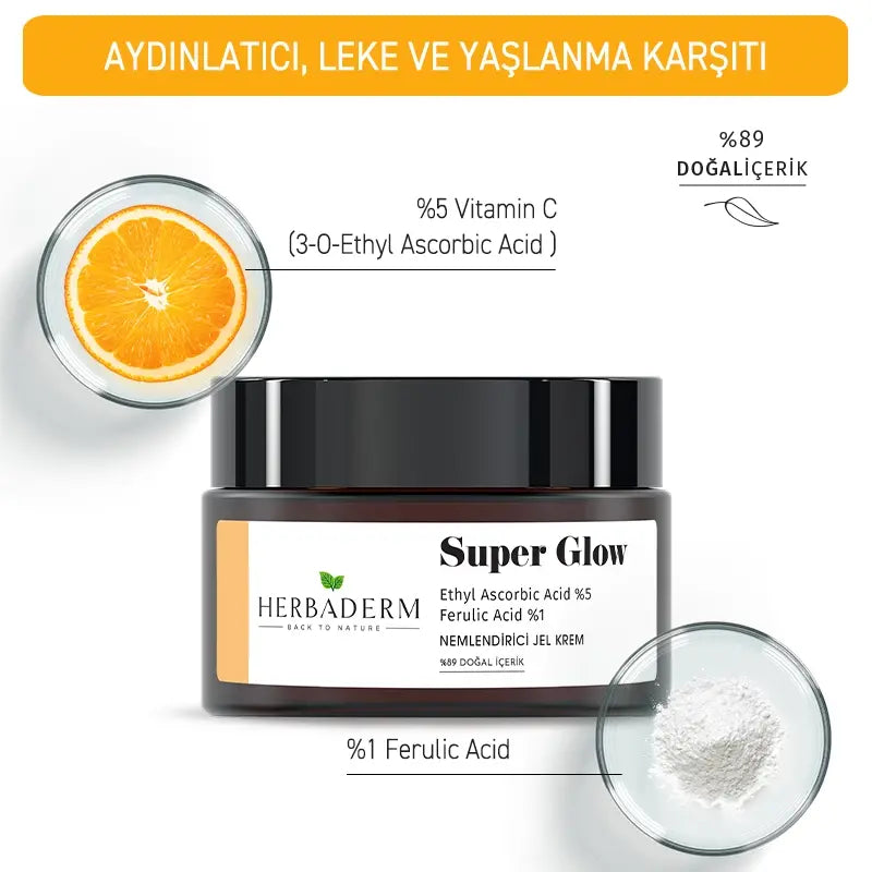 Herbaderm Super Glow Hydrating Gel Cream for Brightening 50ml
