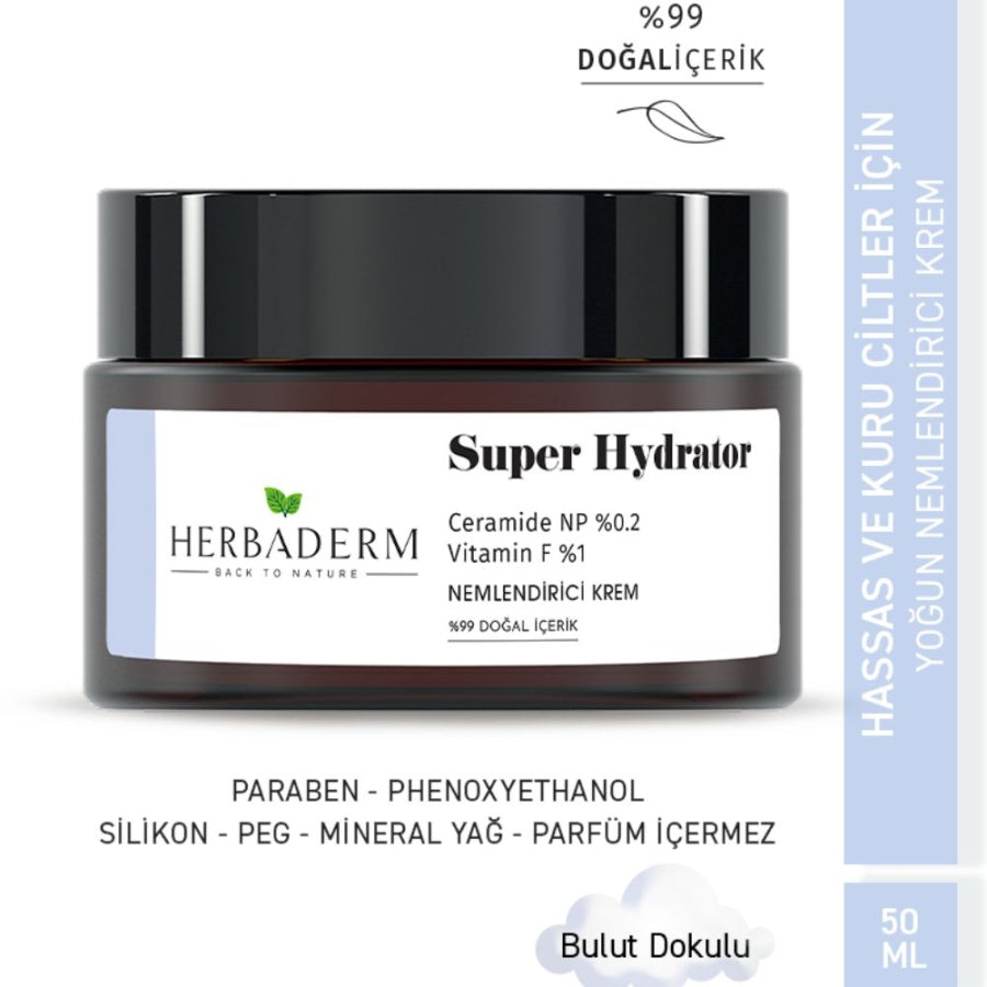 Herbaderm Super Hydrator Intensive Moisturizing Cream 50ml