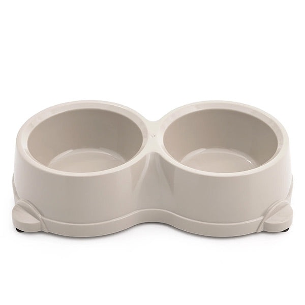 Herniks Gemon Duo Pet Food and Water Bowl Beige 300ml