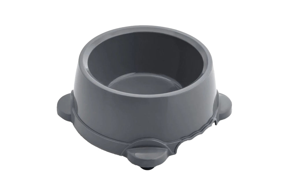 Herniks Gemon Pet Food and Water Bowl Non-Slip Grey 300ml