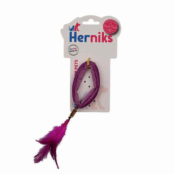 Herniks Toky Matatabi Plush Cat Toy with Feathers Pink 12 cm