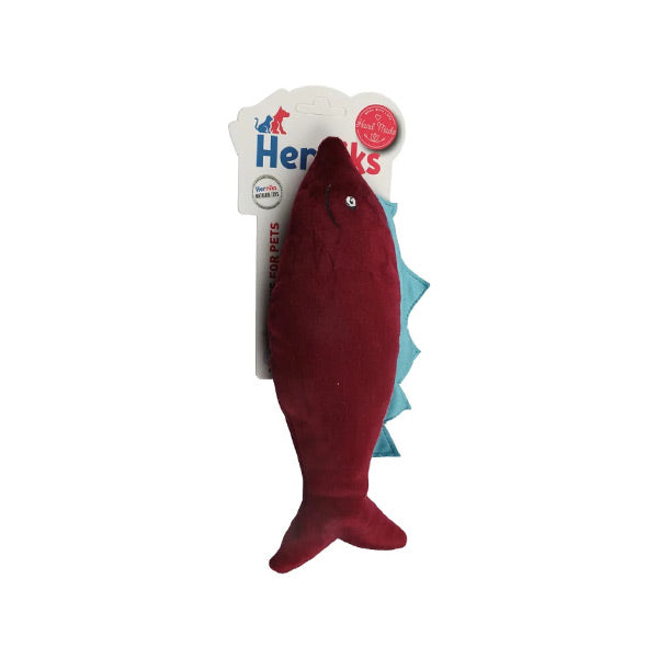 Herniks Spino Squeaky Plush Dog Toy Claret Red 27cm
