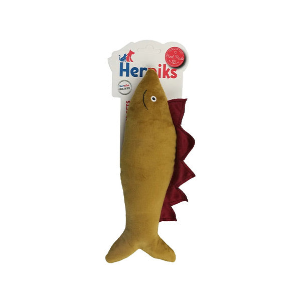 Herniks Spino Squeaky Plush Dog Toy Yellow 27cm