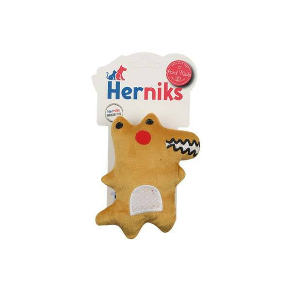 Herniks Timy Squeaky Plush Dog Toy Yellow 13cm