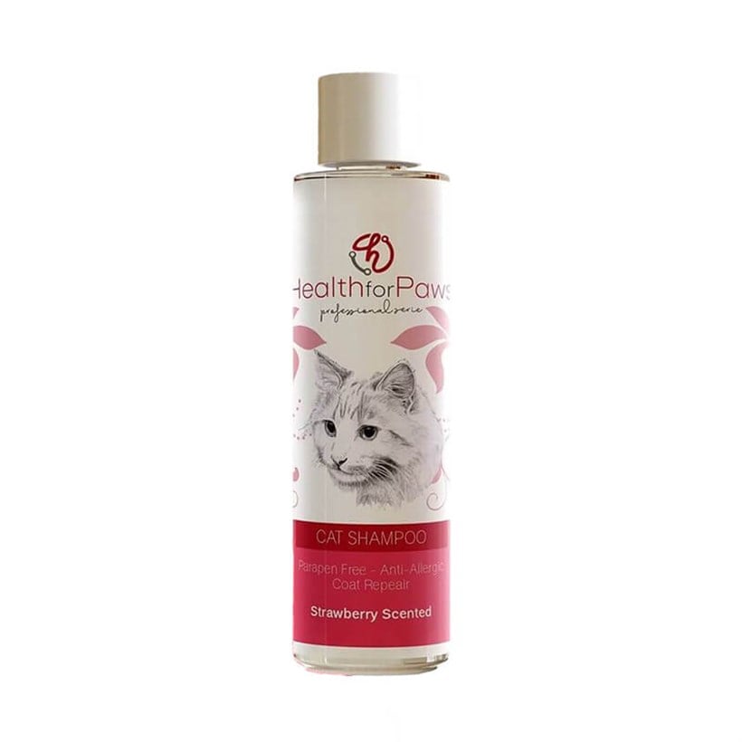 Health For Paws Strawberry Cat Shampoo for Shiny Fur 250ml