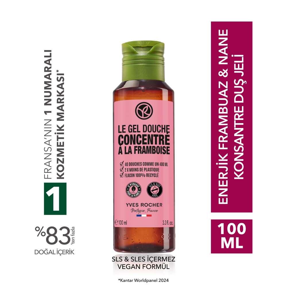 Yves Rocher Raspberry &amp; Peppermint Concentrated Shower Gel 100ml