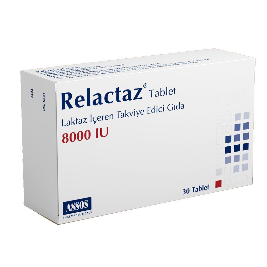 Relactaz Lactase Supplement Tablets - 30 Count, 8000 IU per Tablet for Lactose Intolerance Relief Relactaz Lactase Supplement - 30 Tablets, 8000 IU Lactase supplement, Lactose intolerance aid, Digestive enzyme, Dietary supplement for lactose intolerance, Relactaz tablet, Lactose intolerance relief, Digestive aid, Dairy digestion, Lactase enzyme supplement