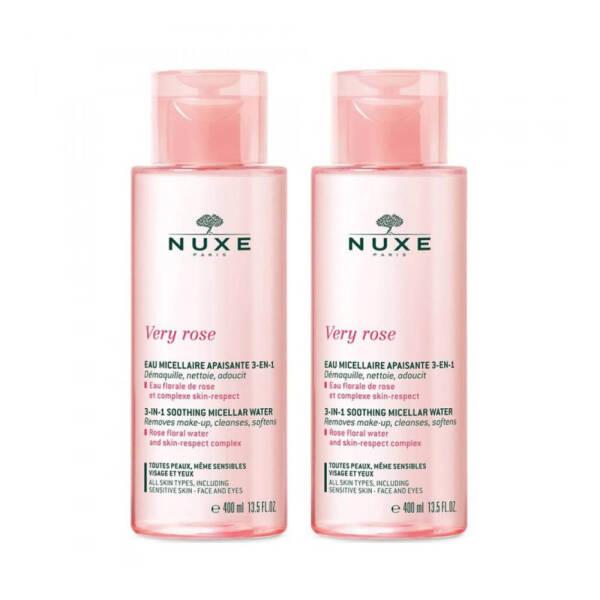 Nuxe Very Rose 3 In 1 Soothing Cleansing Water 2x400ml - image 3