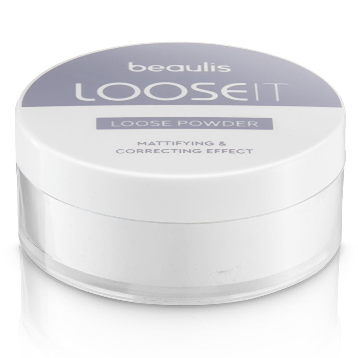 beaulies-loose-it-setting-powder-front-view, beaulies-loose-it-setting-powder-powder-texture, beaulies-loose-it-setting-powder-application Beaulis Loose It Setting Powder - Achieve a Flawless Matte Look for All Makeup Users | 0.35 fl. oz. Beaulis Loose It Setting Powder - Mat Finish for Makeup beaulies, setting-powder, makeup, matte-finish, oil-control, professional-makeup, all-skin-tones, long-lasting, ai-generated, cosmetics