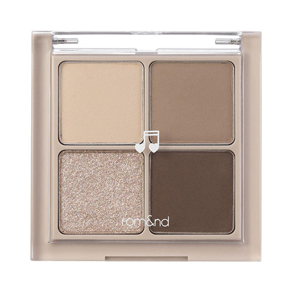 rom&nd Better Than Eyes Far Paleti M02 Dry Buckwheat - Long-Lasting Eyeshadow Palette for Everyday Natural Look - Eyeshadow