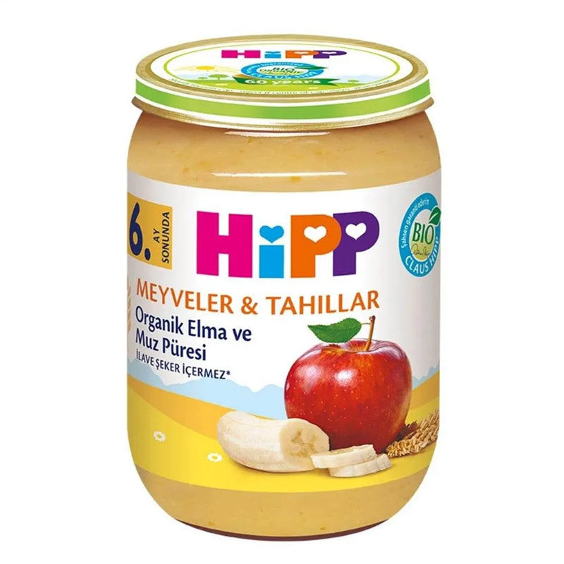 HiPP Organic Apple and Banana Puree with Grains 190g