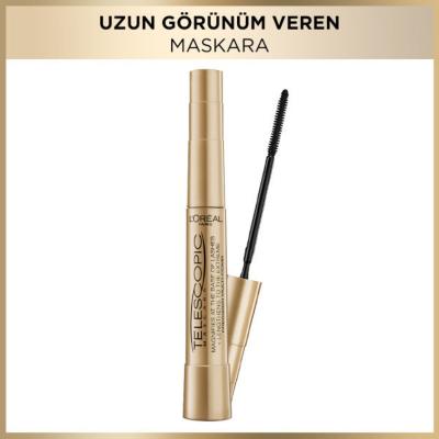 Loreal Paris Telescopic Gold Mascara - Long-Lasting, Volumizing Black Mascara for Lengthening and Separating Lashes Loreal Paris Telescopic Gold Mascara - Long-Lasting & Volumizing Loreal Paris Telescopic Gold Mascara, Long-lasting mascara, Volumizing mascara, Black mascara, Mascara for lengthening and separating lashes, Cosmetics, Eye Makeup, Beauty Products, Long-lasting makeup, Volumizing lashes, Dramatic lashes, Smudge-proof mascara, Clump-free mascara, Intense black pigment, Telescopic brush, Everyday 