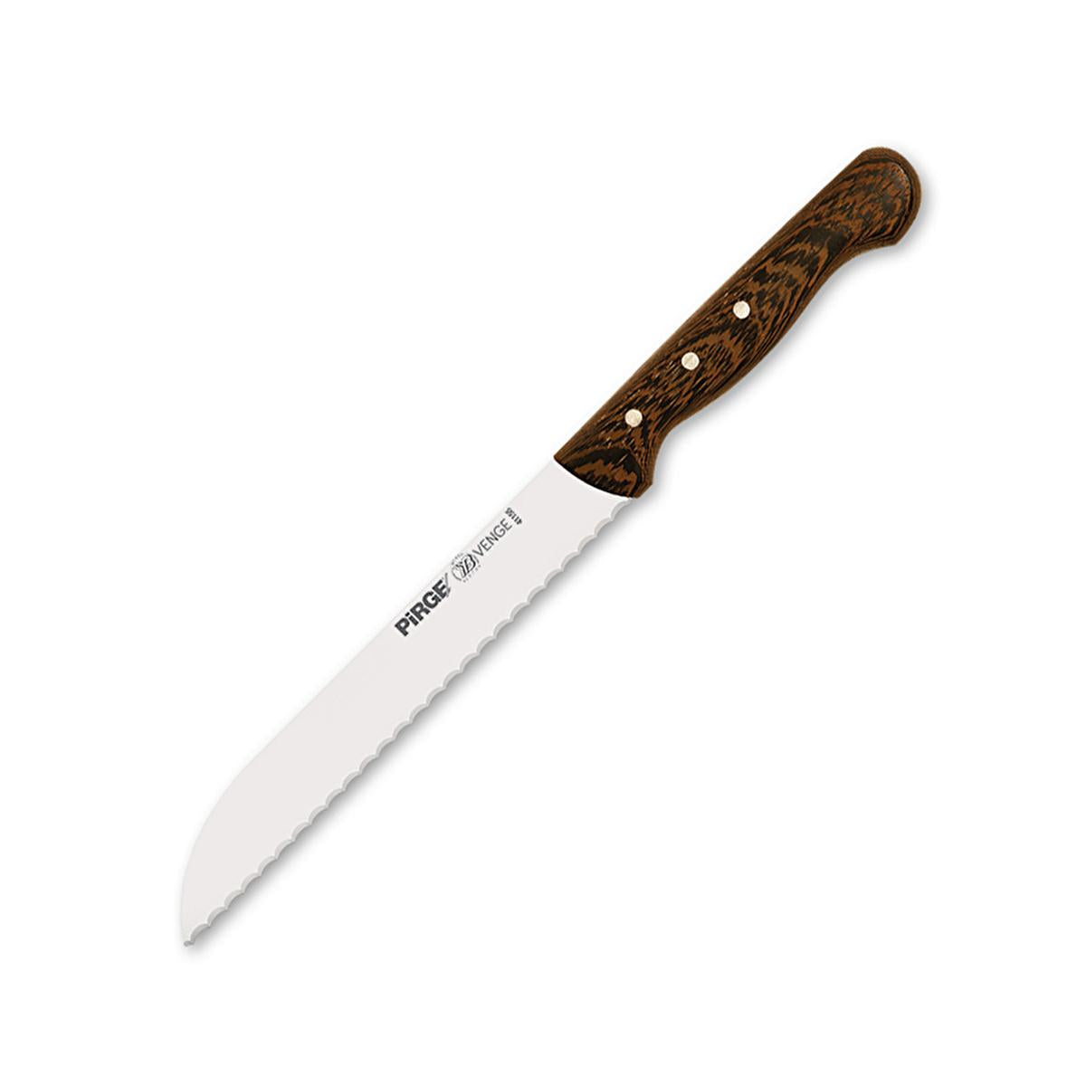 Pirge Sultan Bread Knife - High-Carbon Stainless Steel, Ergonomic Wooden Handle, 6.89 inches - Traditional Cutting Experience Pirge Sultan Bread Knife - High-Carbon, Ergonomic Handle Bread Knife, Stainless Steel Knife, Ergonomic Handle Knife, High-Carbon Knife, Traditional Bread Cutting, Kitchen Utensils, Cooking Essentials, Baking Tools, Pirge Sultan, Wooden Handle Knife, Lightweight Knife