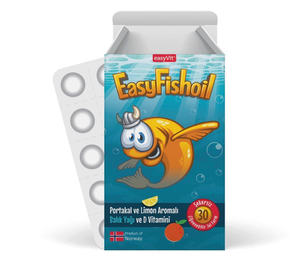 EasyFishoil Omega-3 Supplement for Children - Chewable Fish Oil Tablets with Vitamin D, Sugar-Free, - Vitamin & Supplement