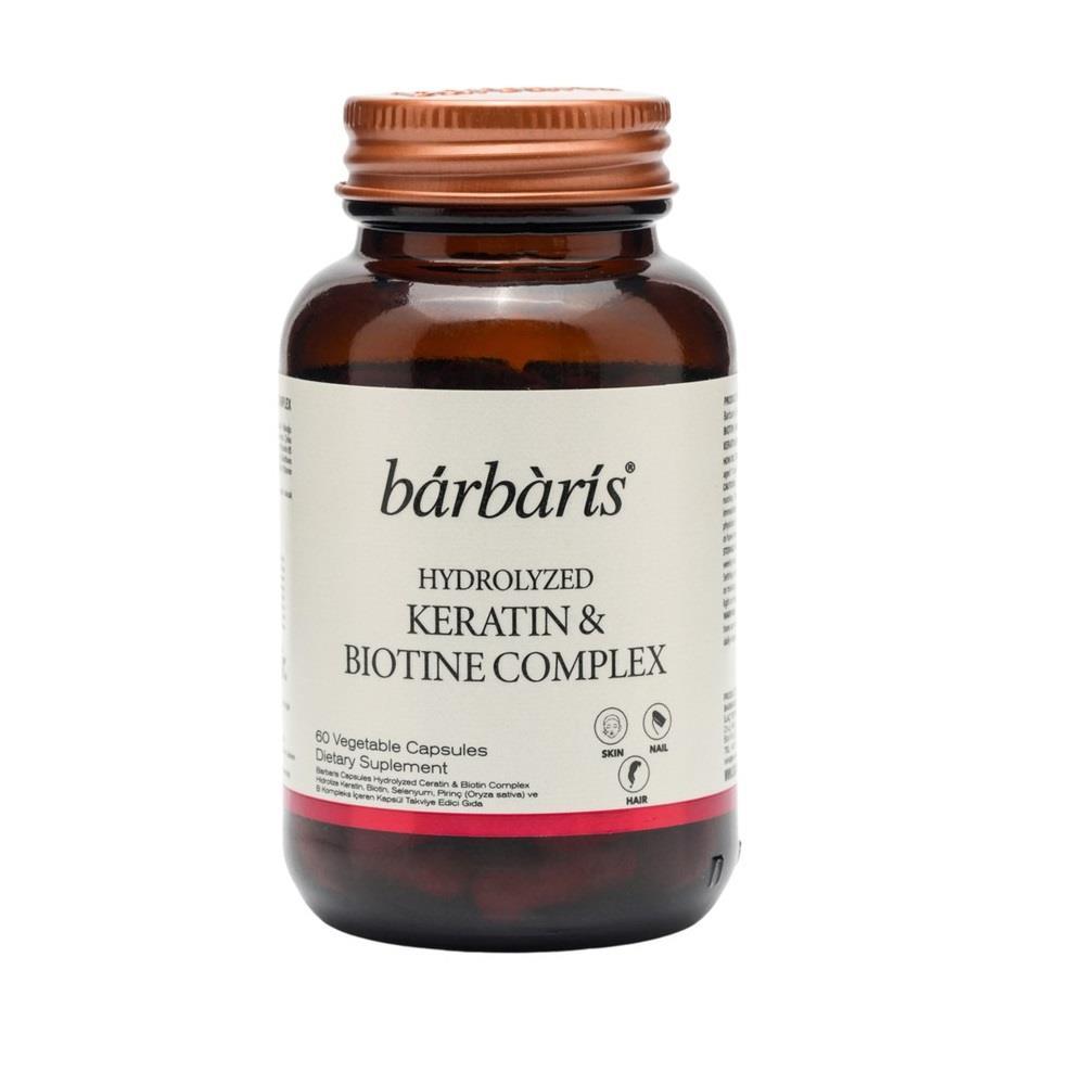 Barbaris Hydrolyzed Keratin &amp; Biotin Complex 60 Capsules