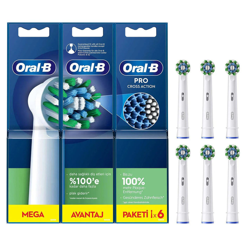 Oral-B CrossAction CleanMaximiser Replacement Brush Heads 6-Pack